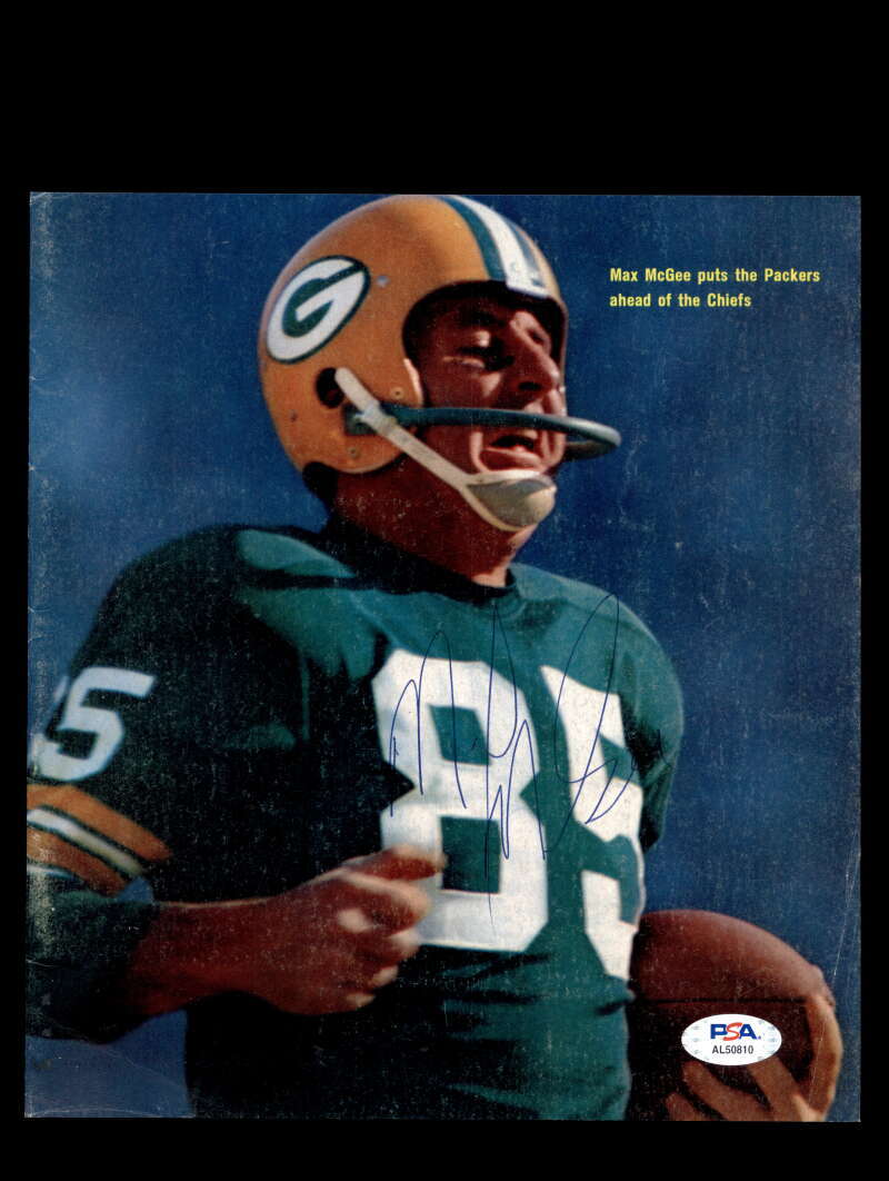 Max McGee PSA DNA Signed Vintage 8x10 Autograph Photo Packers