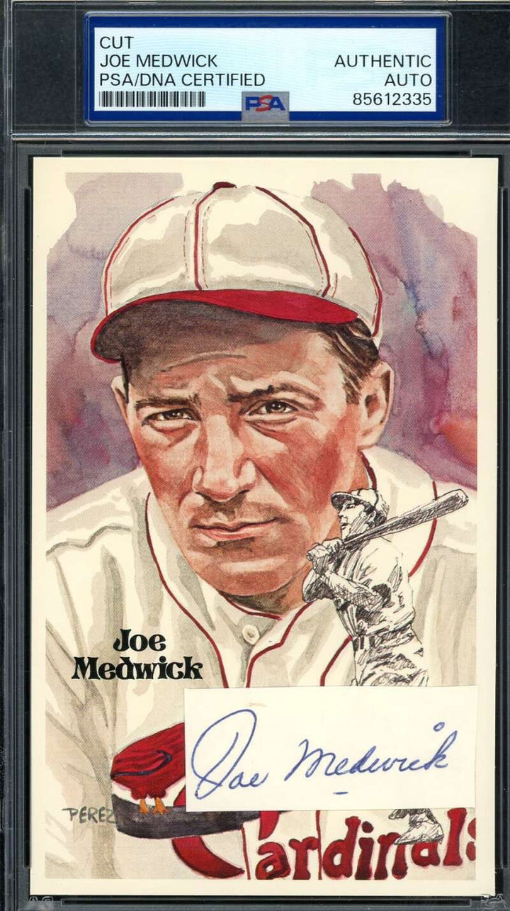 Joe Medwick PSA DNA Coa Signed Perez Steele Postcard Cut Autograph