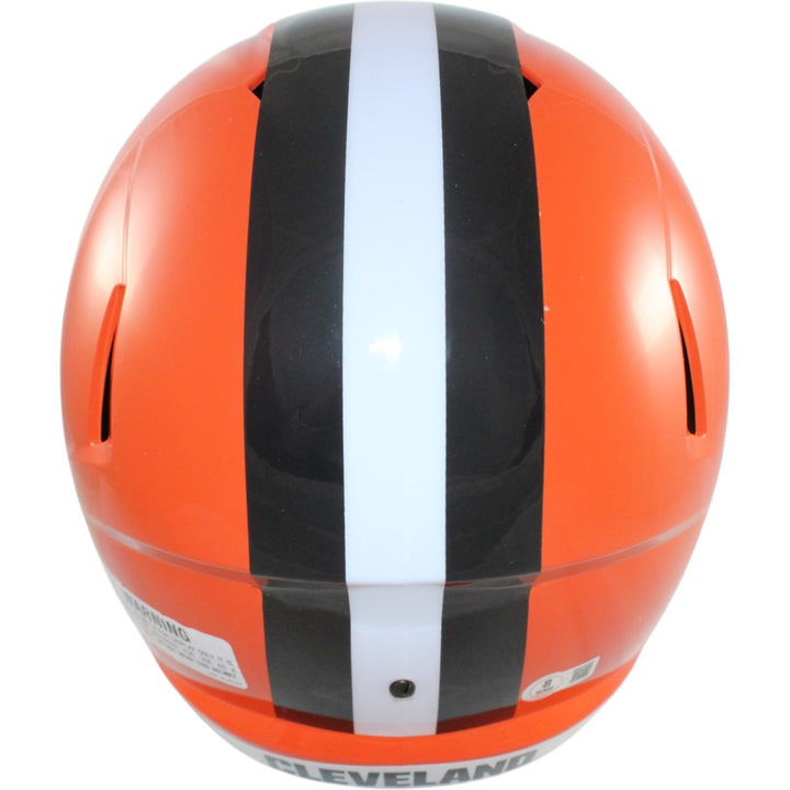Quinshon Judkins Autographed Cleveland Browns F/S Helmet Beckett Witness 55162