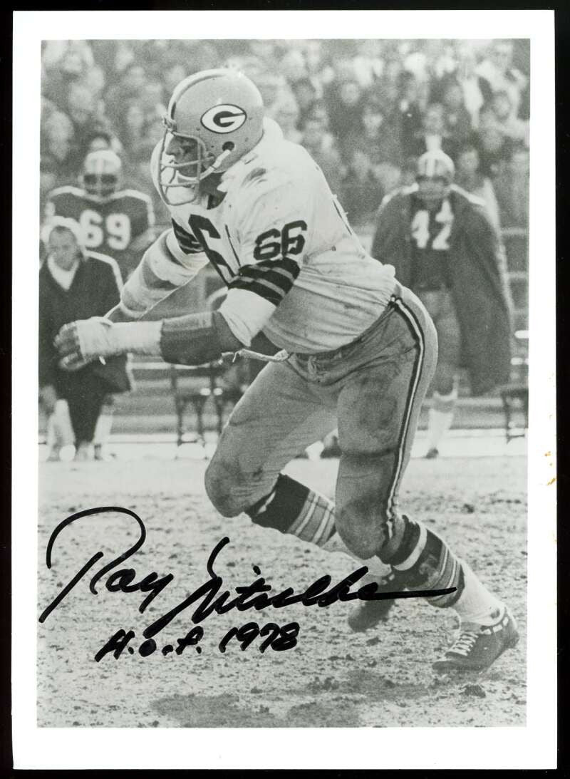 Ray Nitschke PSA DNA Autograph 5x7 Photo HOF 1978 Signed