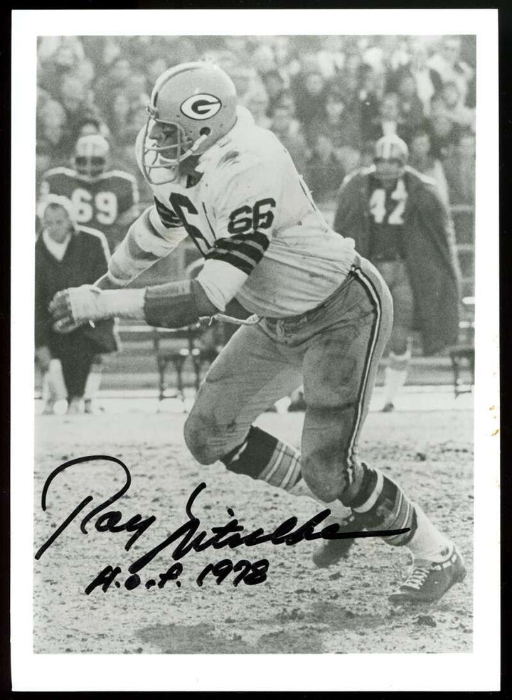 Ray Nitschke PSA DNA Autograph 5x7 Photo HOF 1978 Signed
