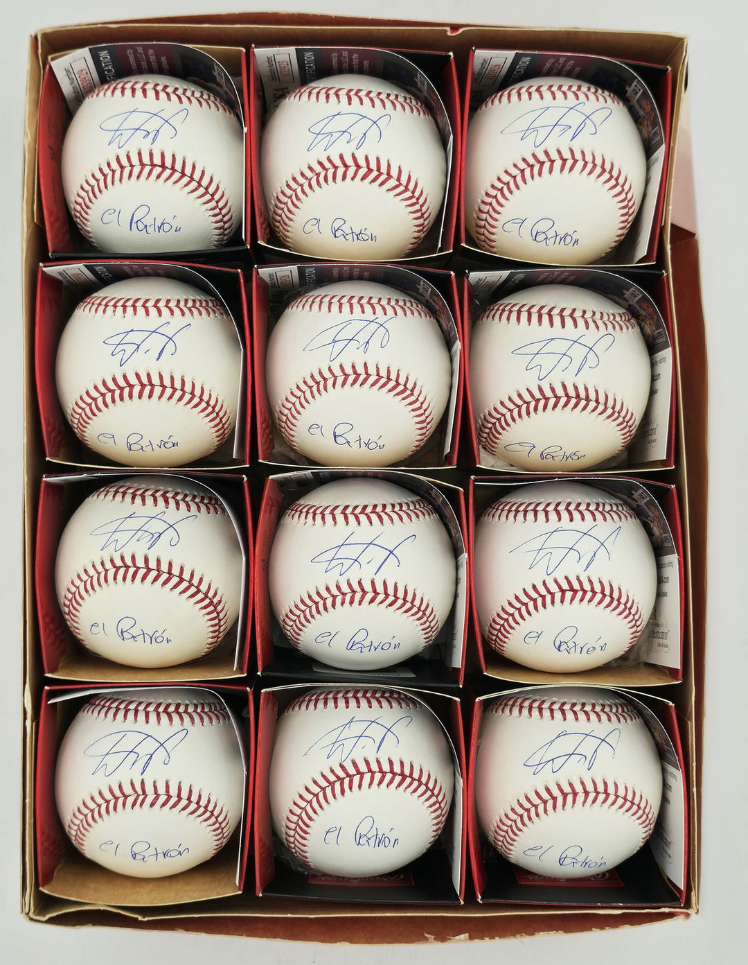 Wander Franco Signed MLB Baseball 12 Count Lot Tampa Bay Rays "El Patron" JSA