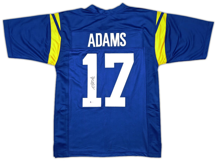 Los Angeles Rams Davante Adams Signed Blue Jersey Beckett Witness
