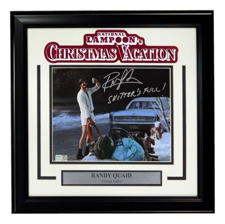 Randy Quaid Signed Framed 8x10 Christmas Vacation Photo Shitters Full Tristar
