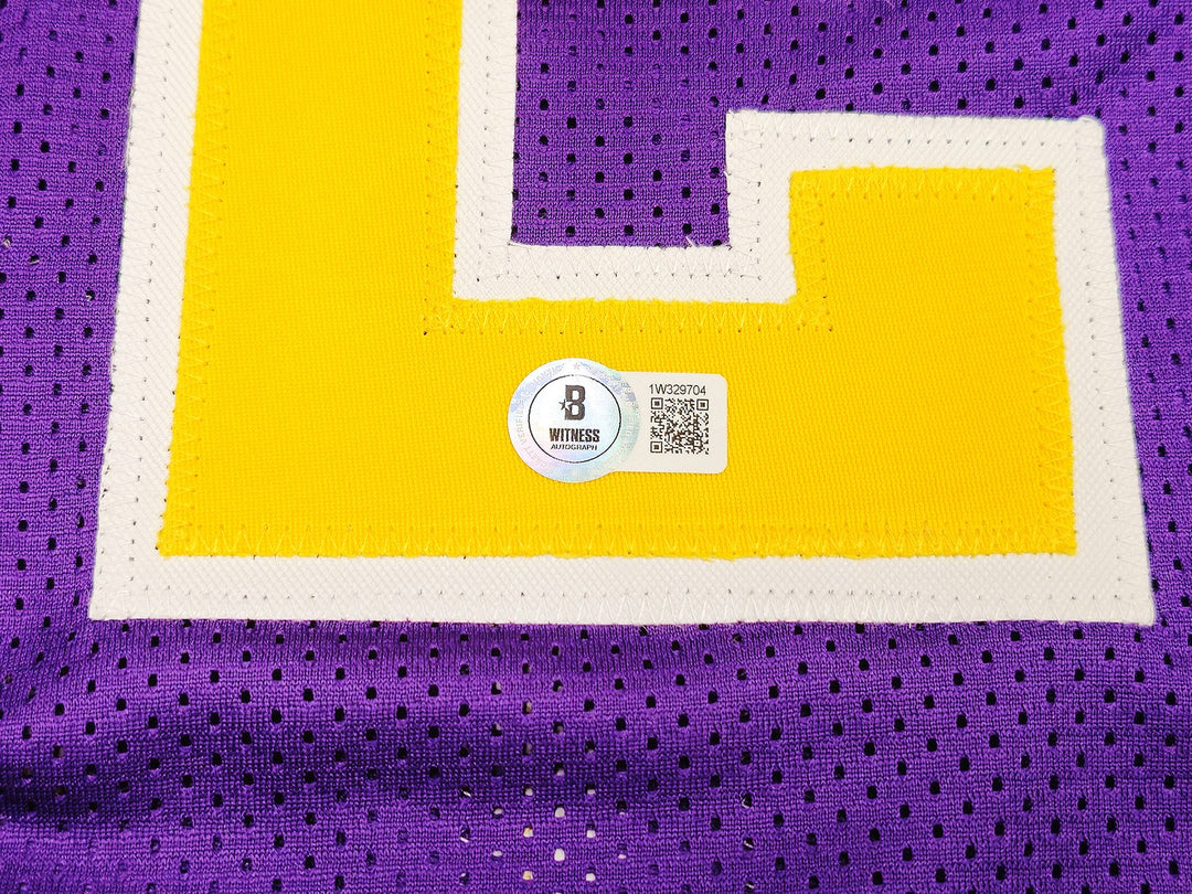 Utah Jazz John Stockton Signed Purple Jersey Beckett Witness