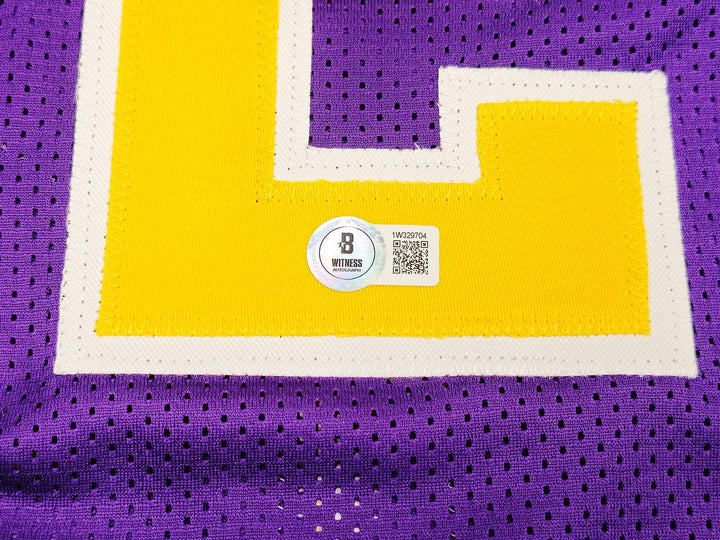 Utah Jazz John Stockton Signed Purple Jersey Beckett Witness