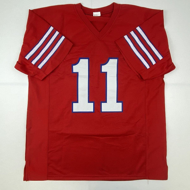 Autographed/Signed ANDRE WARE 89 Heisman Houston Red College Jersey JSA COA Auto