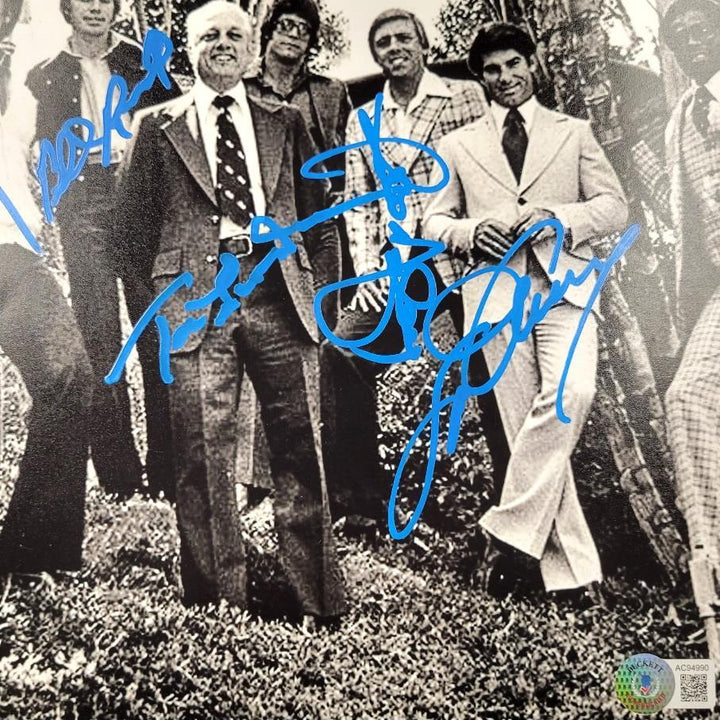 1981 WS Dodgers signed 11x14 Photo Lasorda Russell Garvey Cey Monday Beckett BAS