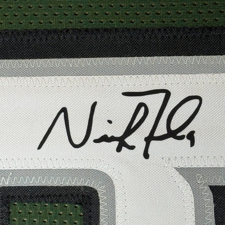 Framed Facsimile Autographed Nick Foles 33x42 Green Reprint Laser Auto Jersey