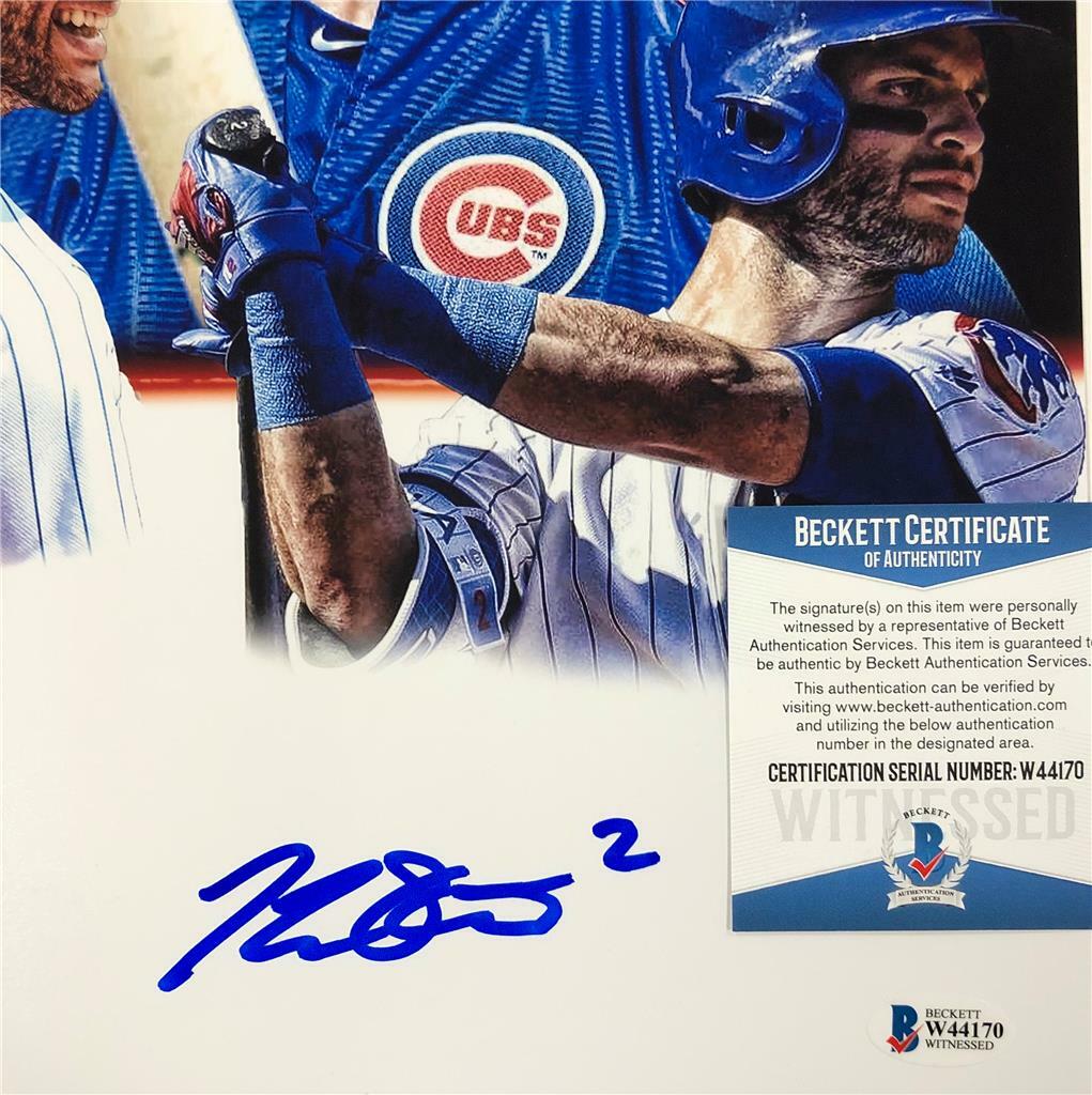 Tommy La Stella autograph signed Chicago Cub 11x14 photo BAS COA Beckett Witness