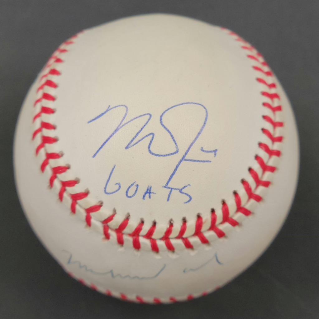 Mike Trout & Muhammad Ali signed "GOATs" MLB Baseball Inscription ~ MLB Steiner