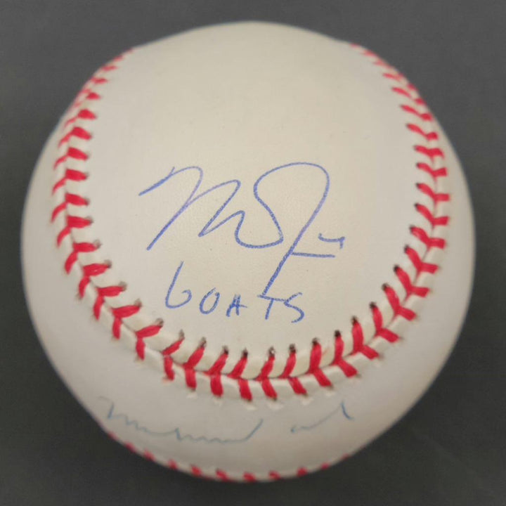 Mike Trout & Muhammad Ali signed "GOATs" MLB Baseball Inscription ~ MLB Steiner