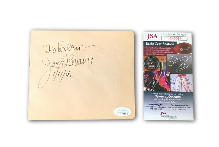 Donald Crisp / Joe E Brown Dual Signed Album Page Cut JSA COA Autograph