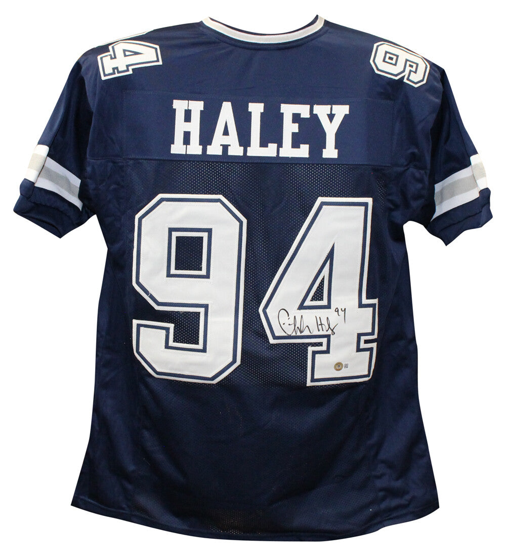 Charles Haley Autographed/Signed Pro Style Blue XL Jersey BAS 40269