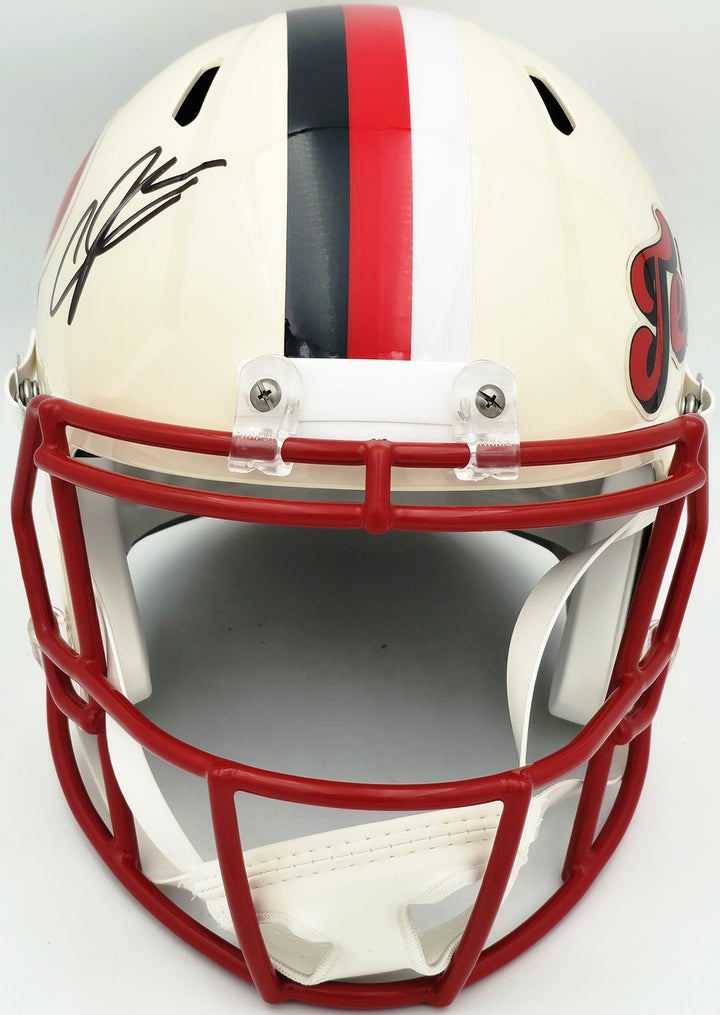Andre Johnson Auto Texans Retro Full Size Speed Replica Helmet Beckett Witness