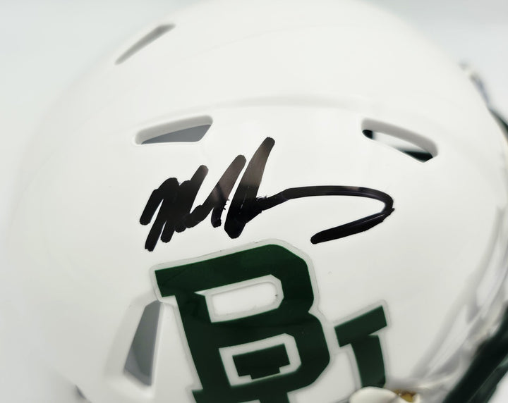 Mike Singletary Signed Baylor Bears White Speed Mini Helmet Beckett Witness