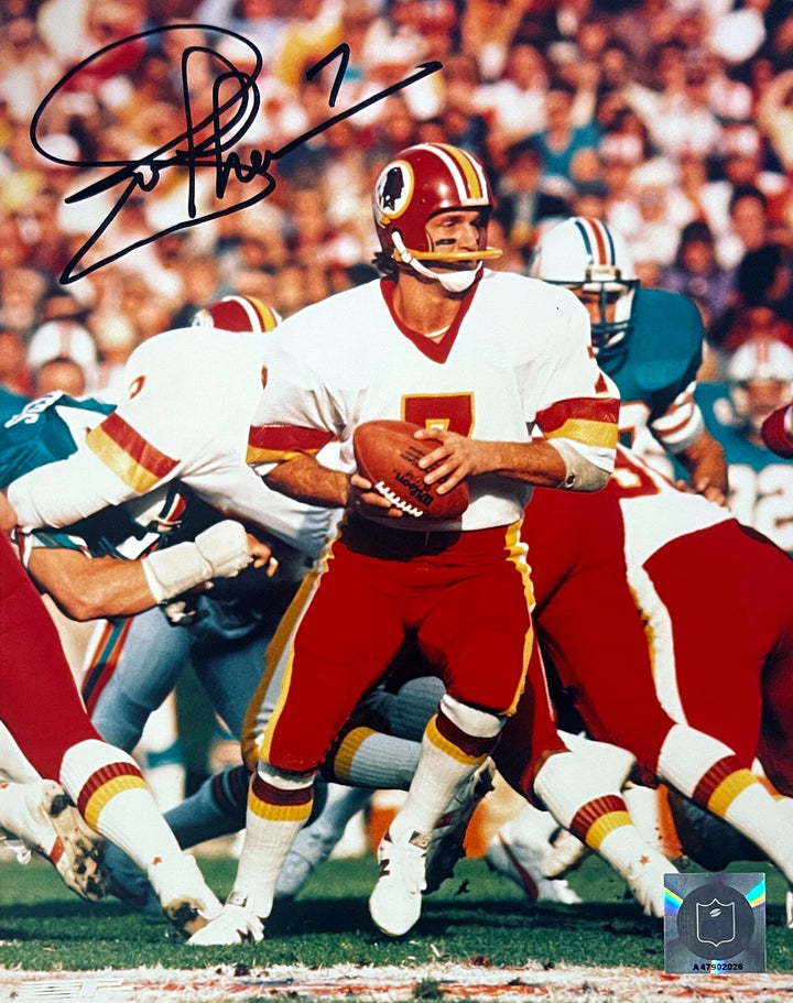 Joe Theismann signed Washington 8x10 Photo #7- Tuff Stuff COA/Ticket