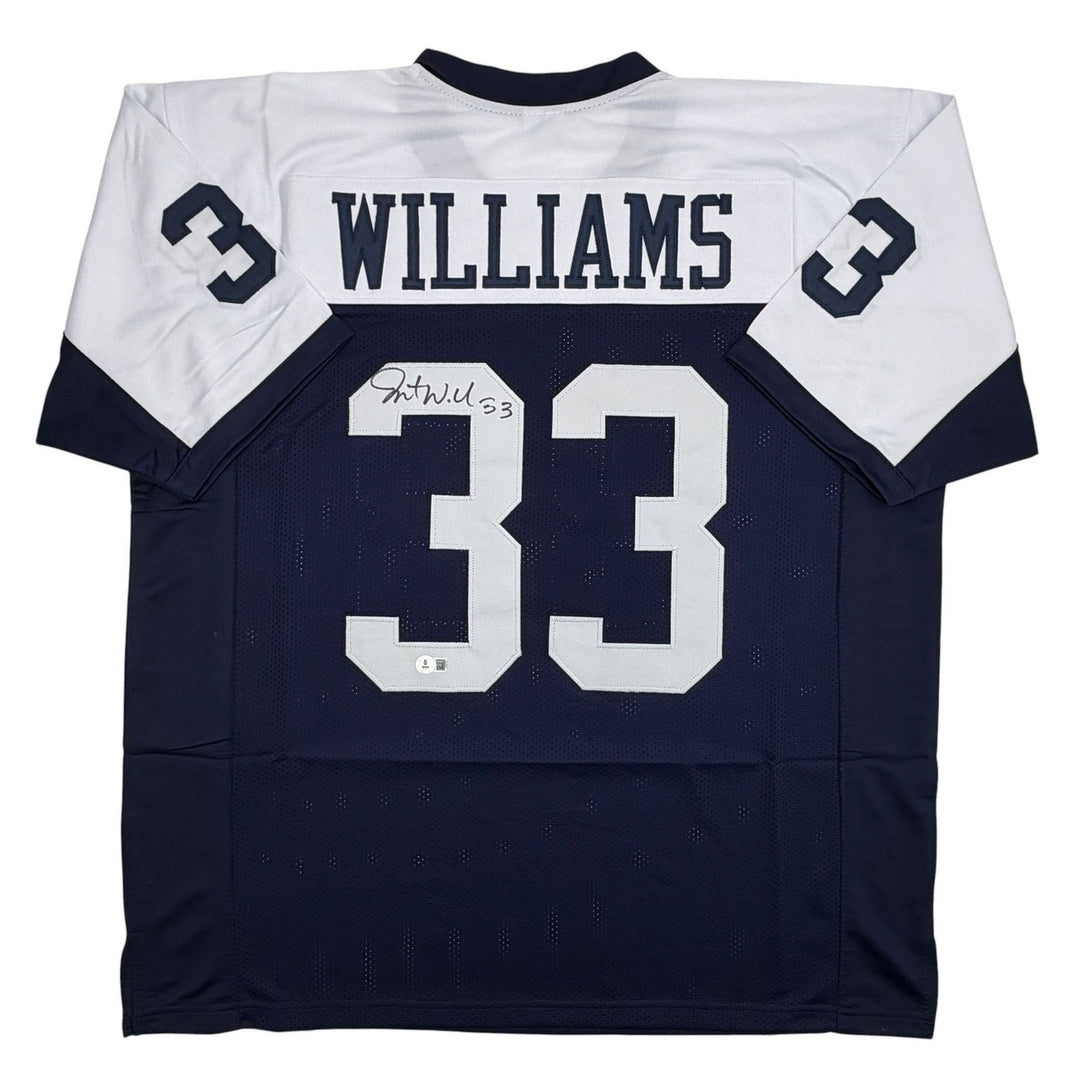 Autographed/Signed Javonte Williams Dallas Thanksgiving Jersey Beckett COA