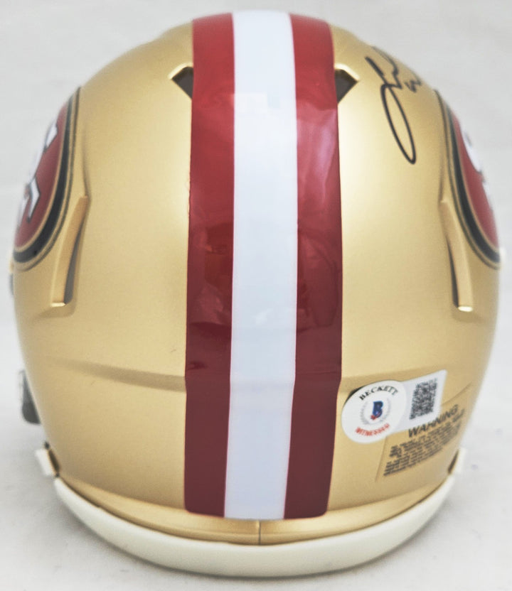 Fred Warner Auto Signed San Francisco 49ers Gold Speed Mini Helmet Beckett Wit
