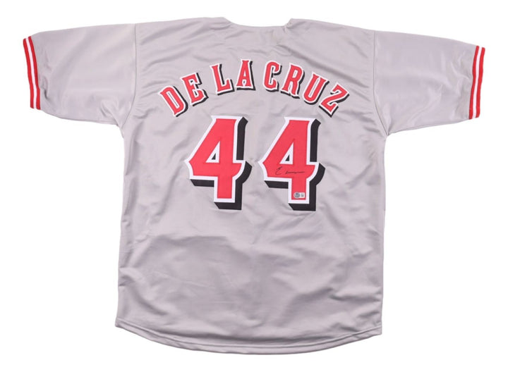 Elly De La Cruz Cincinnati Signed Gray Baseball Jersey BAS