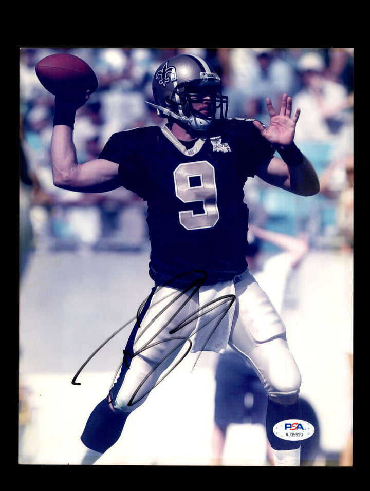 Drew Brees PSA DNA Coa Autograph 8x10 Signed Photo Saints