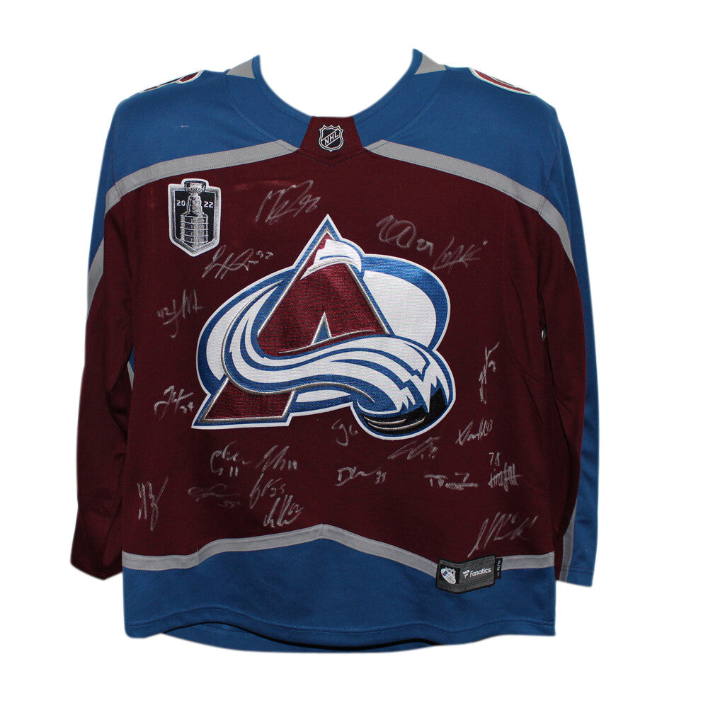 Colorado Avalanche Stanley Cup Team Signed Fanatics XL Jersey 20 Sigs BAS 37472