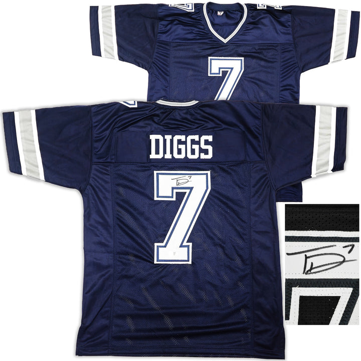 Dallas Cowboys Trevon Diggs Autographed Signed Blue Jersey TriStar