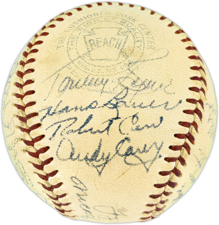 1955 Yankees Auto Official Harridge AL Baseball 30 Sigs Mickey Mantle Beckett 59
