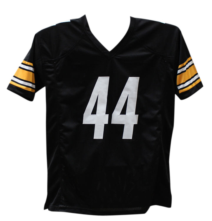 Derek Watt Autographed/Signed Pro Style Black XL Jersey Beckett 39792