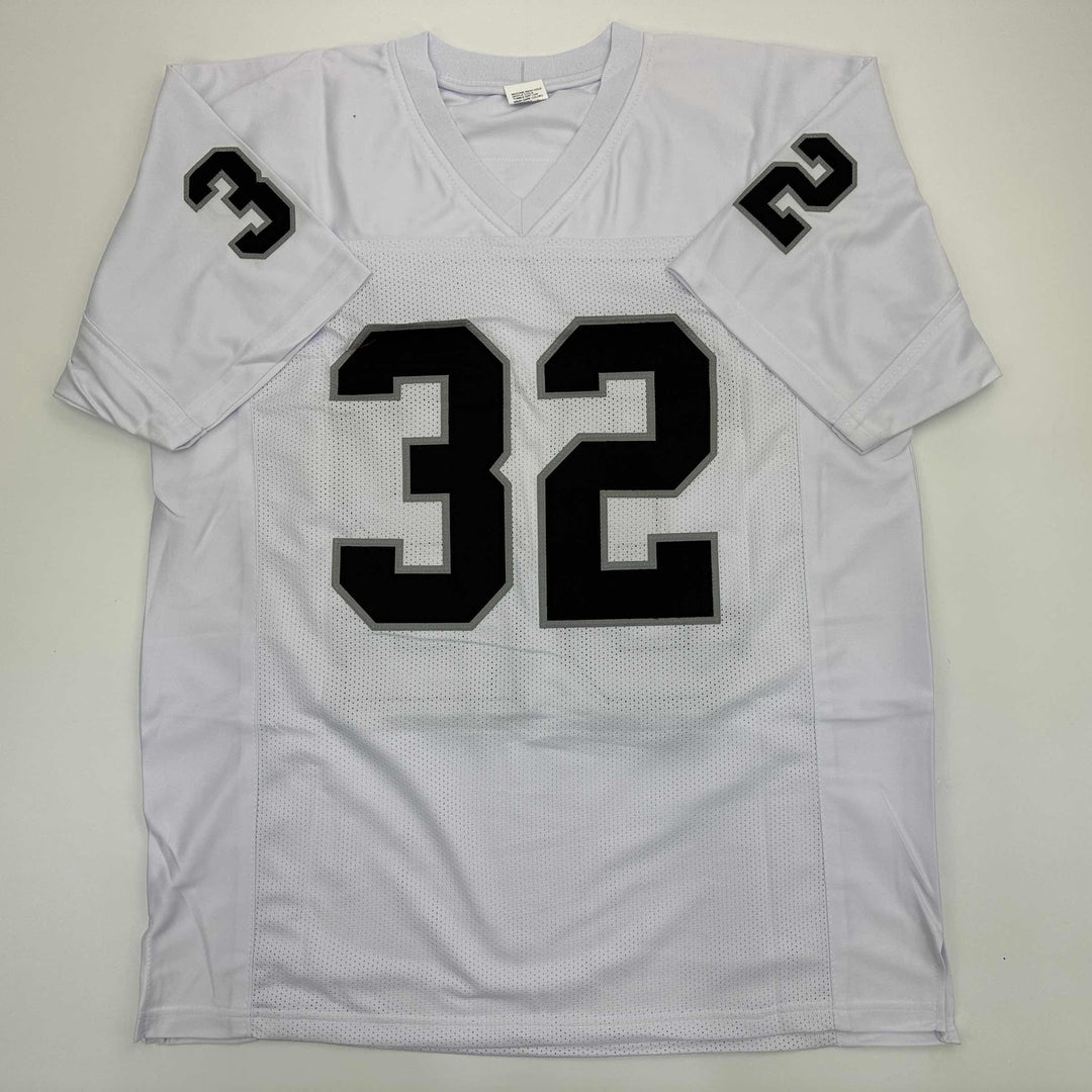 Facsimile Autographed Marcus Allen Oakland Las Vegas White Reprint Jersey XL