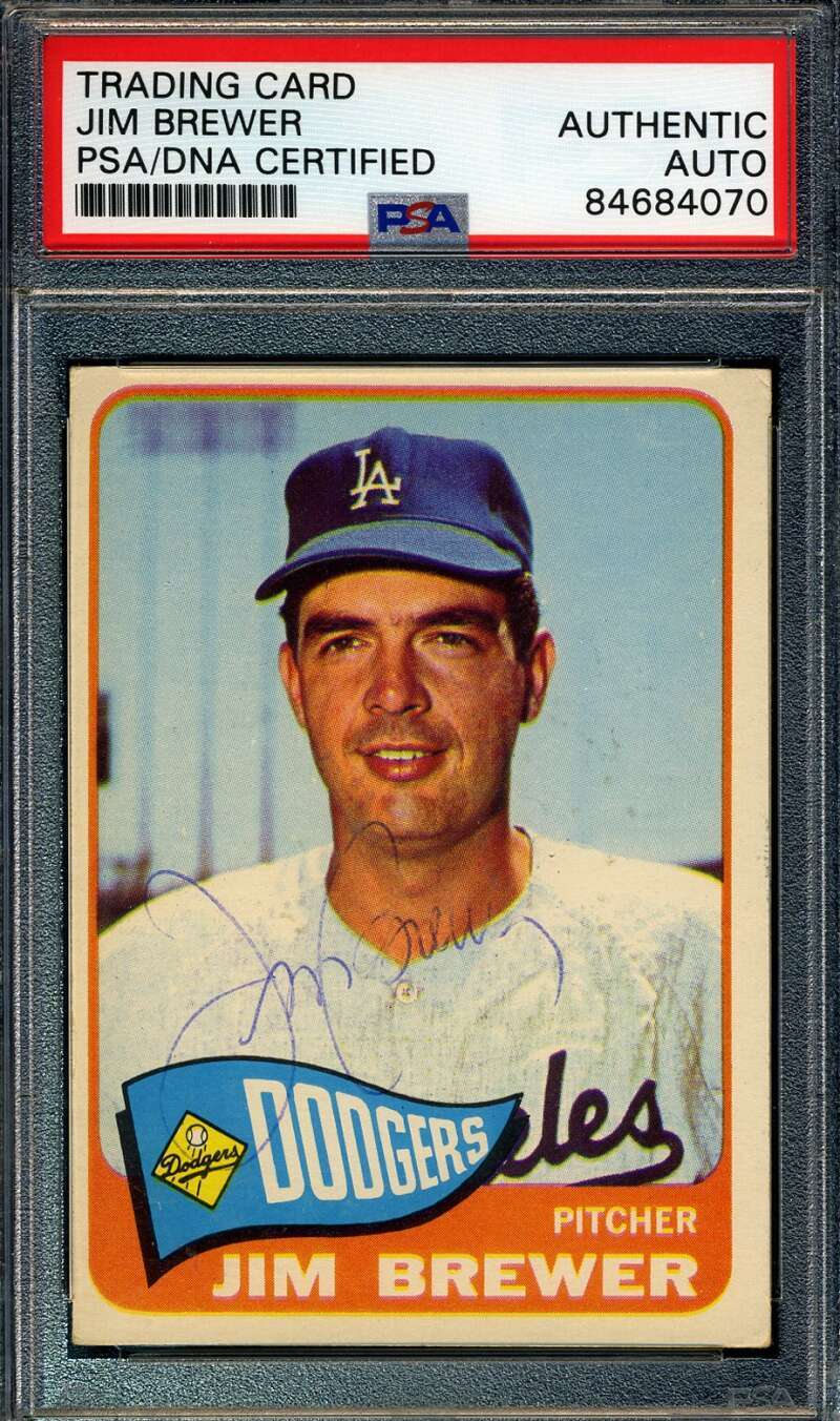 Jim Brewer PSA DNA Signed 1965 Topps Autograph