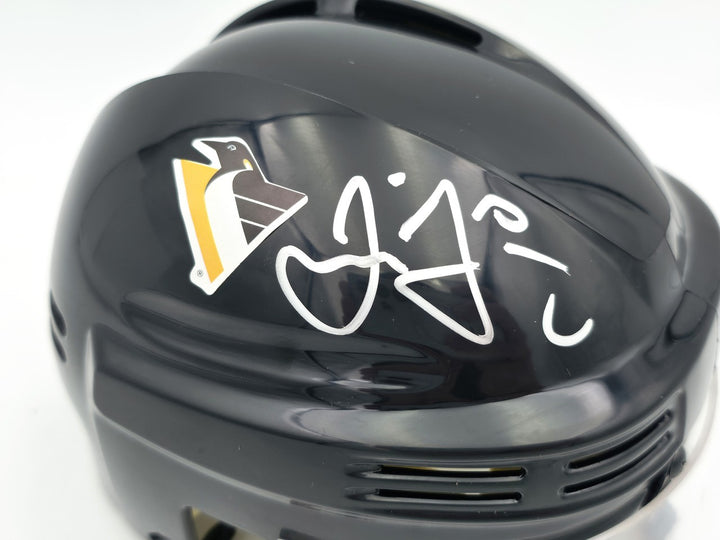 Jaromir Jagr Signed Pittsburgh Penguins Black Mini Helmet JSA Witness