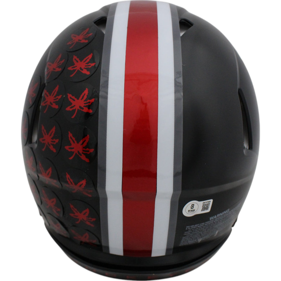 Quinshon Judkins Autographed\ Ohio State Buckeyes Pro Helmet 2 Ins Beckett 49643