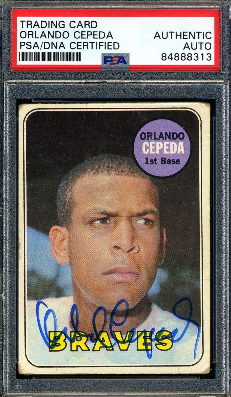 Orlando Cepeda PSA DNA Signed 1969 Topps Autograph
