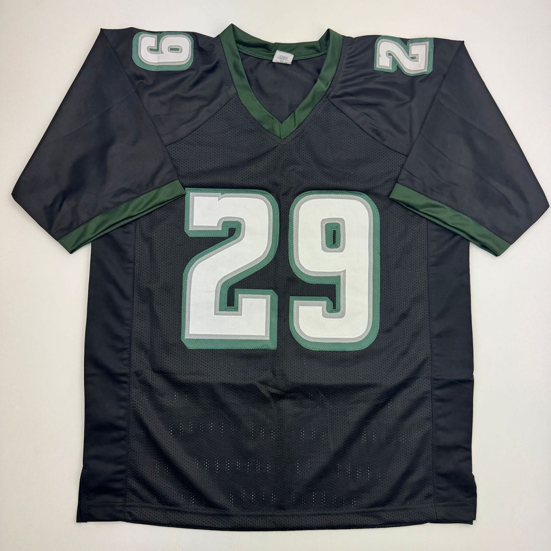Autographed/Signed LeGarrette Blount Philadelphia Black Football Jersey JSA COA