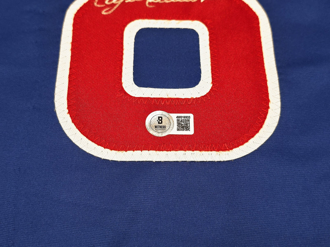 Chicago Cubs Andre Dawson Signed Blue Jersey Beckett Witness