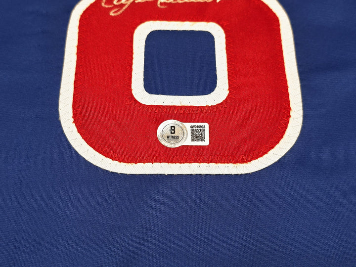Chicago Cubs Andre Dawson Signed Blue Jersey Beckett Witness