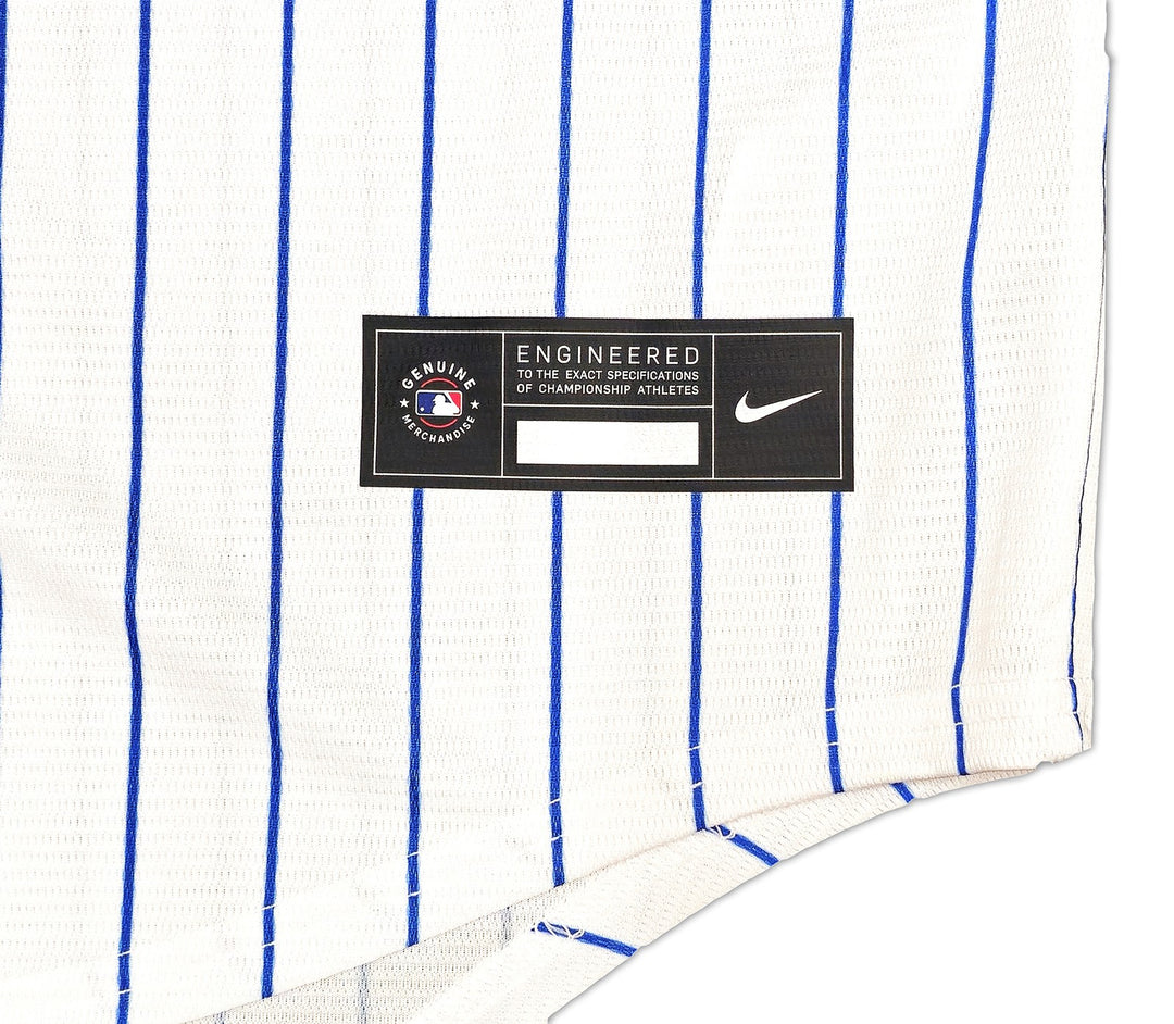 New York Mets Francisco Alvarez Signed White Nike Jersey Size XL Beckett Wit