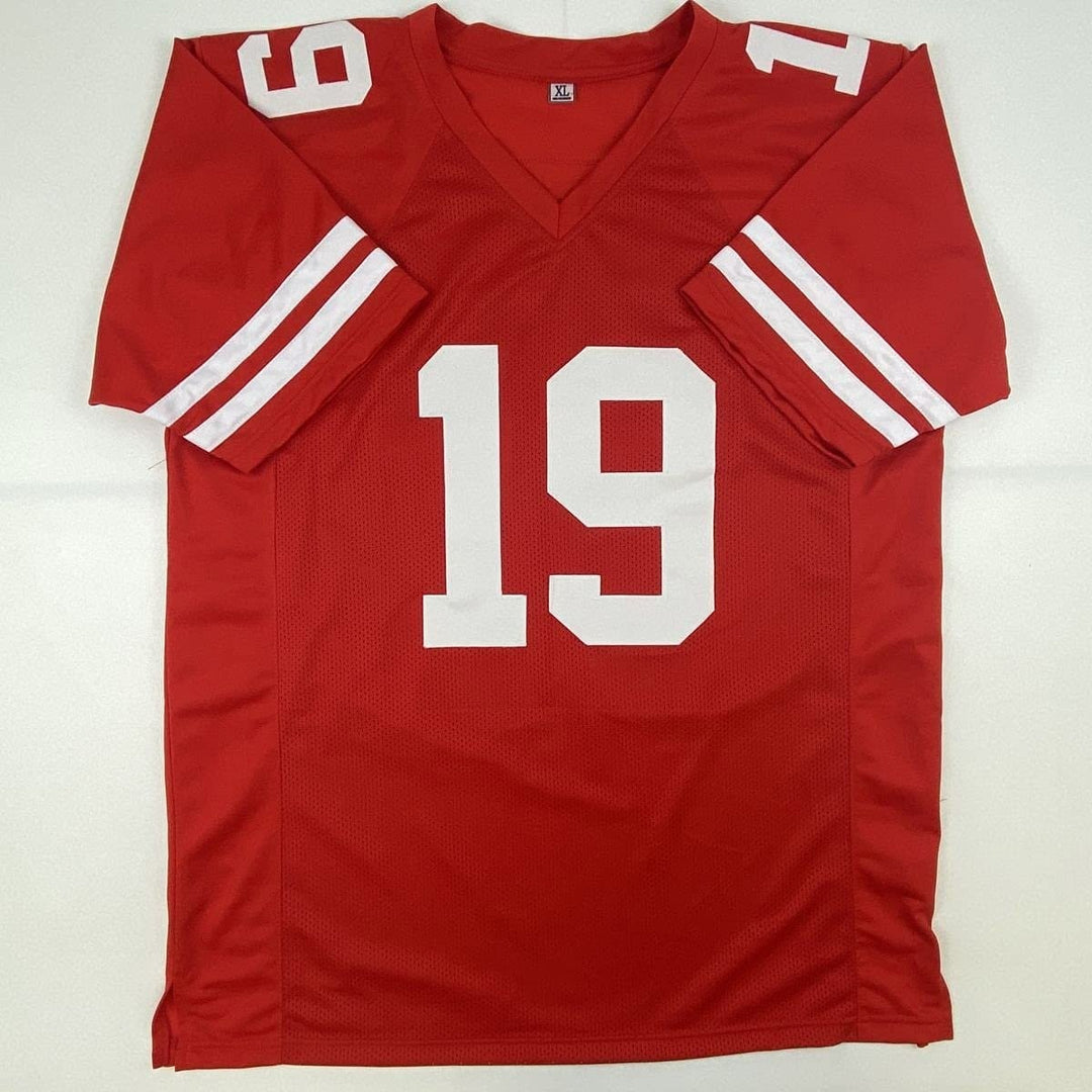 Autographed/Signed DEEBO SAMUEL San Francisco Red Jersey JSA COA Auto