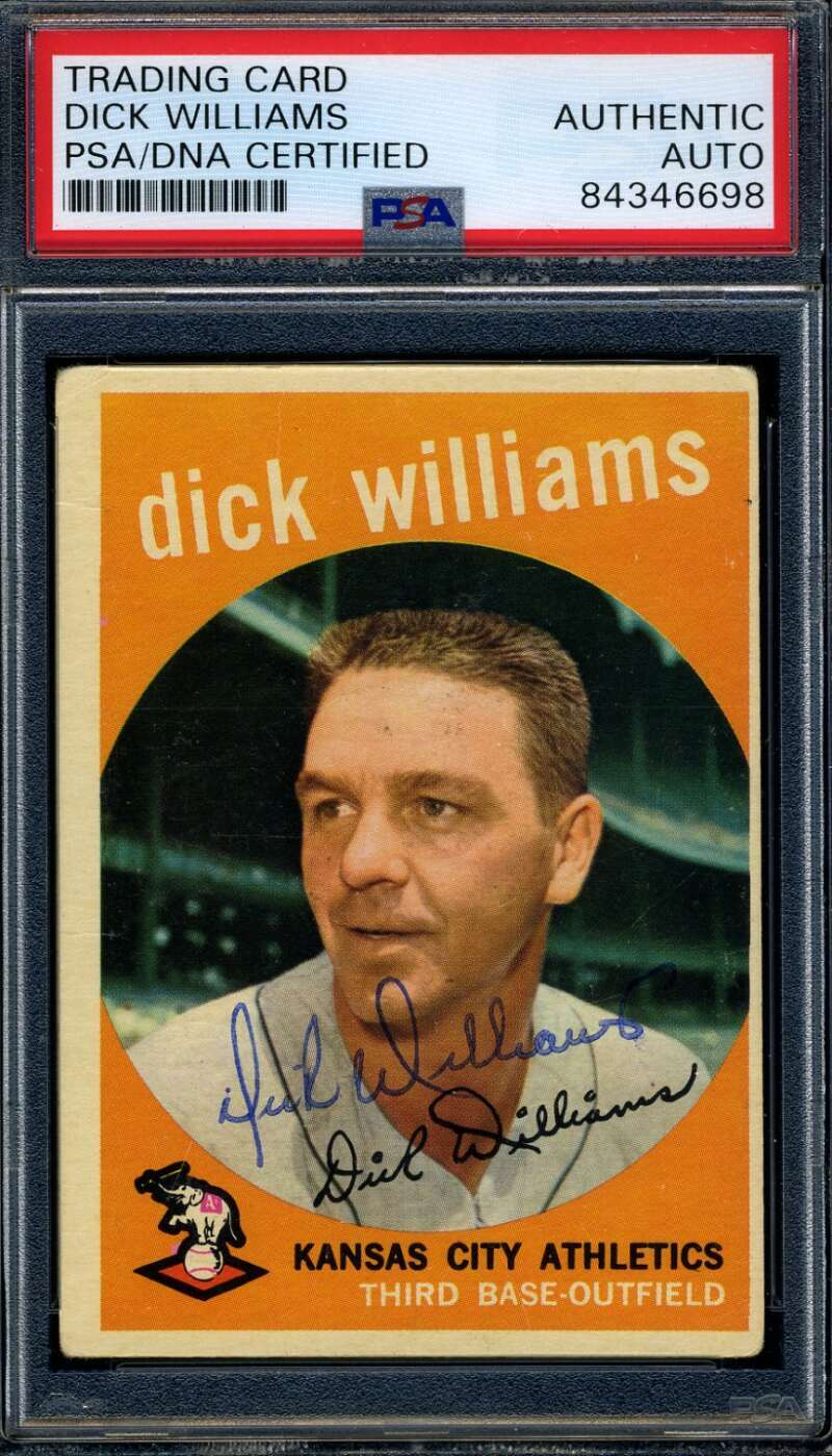 Dick Williams PSA DNA Coa Signed 1959 Topps Autograph
