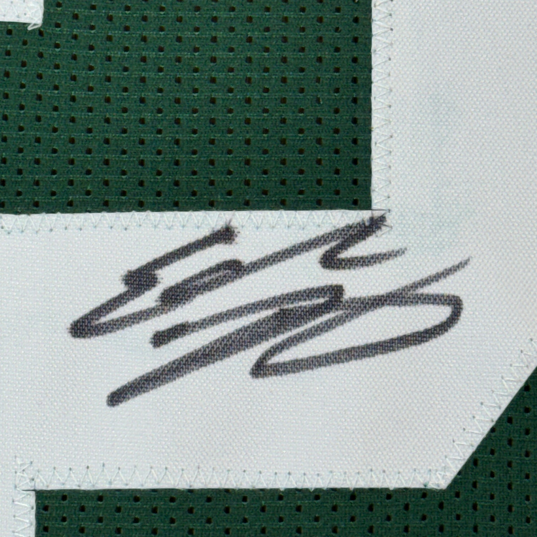 Framed Autographed/Signed Eddie Lacy 35x39 Green Bay Green Jersey JSA COA