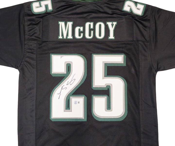 Philadelphia Eagles LeSean McCoy Signed Black Jersey Beckett Witness