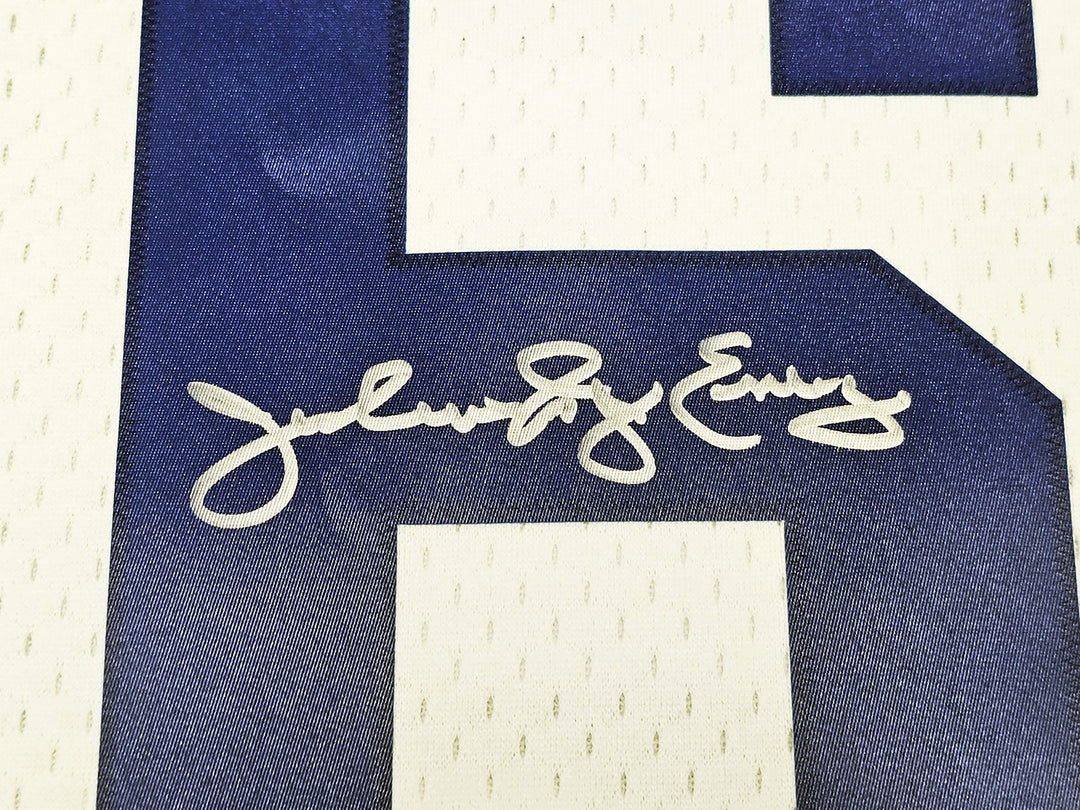 76ers Julius Dr J Erving Auto White Mitchell Ness 1985 Swingman AS Jersey L BAS