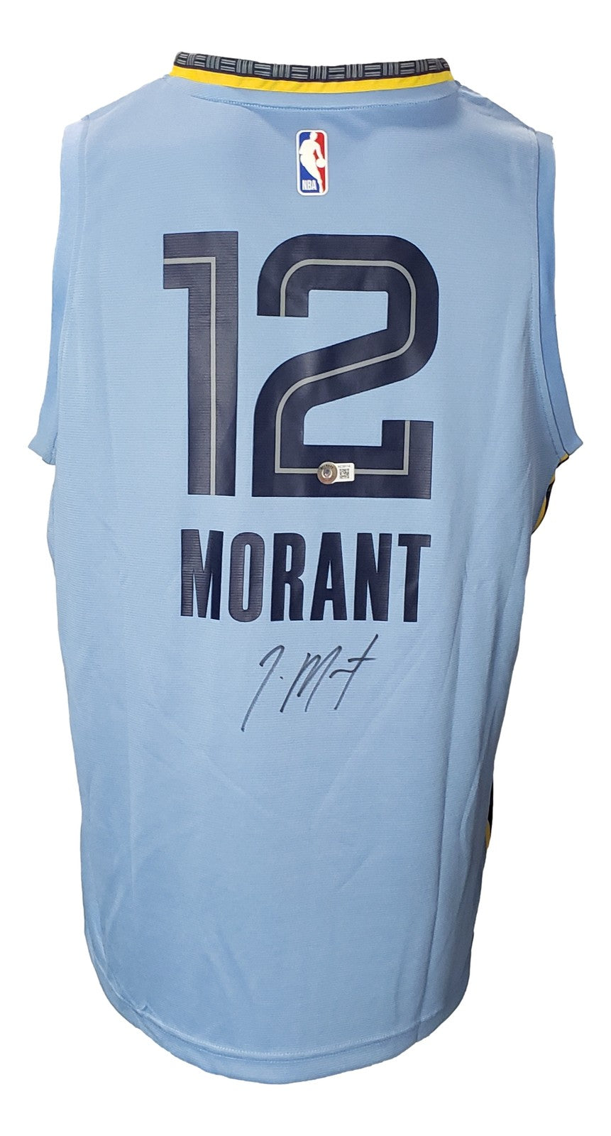 Ja Morant Signed Memphis Grizzlies Light Blue Fanatics L Basketball Jersey BAS