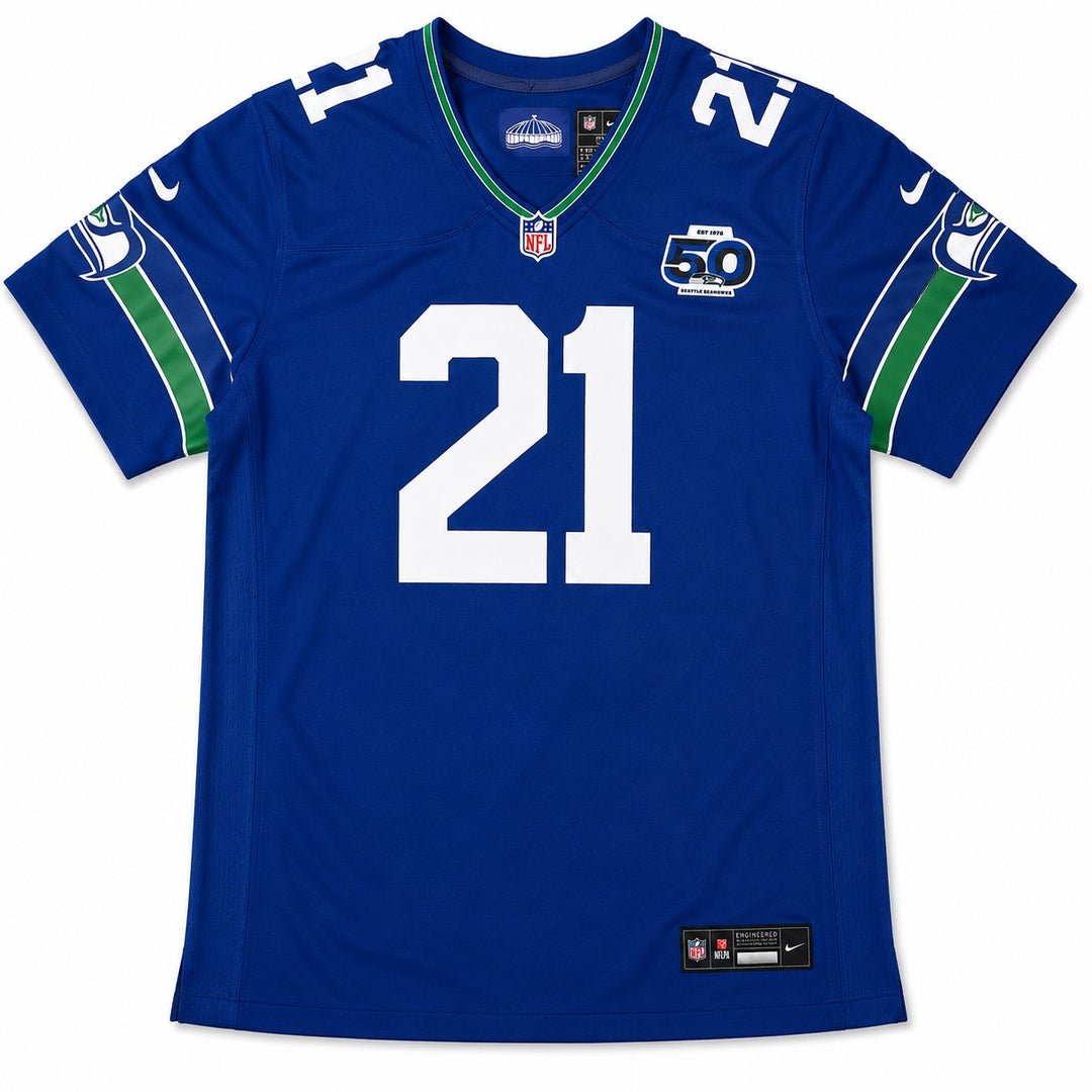 Seattle Seahawks Devon Witherspoon Signed Women's Blue Nike Throwback 50 Year