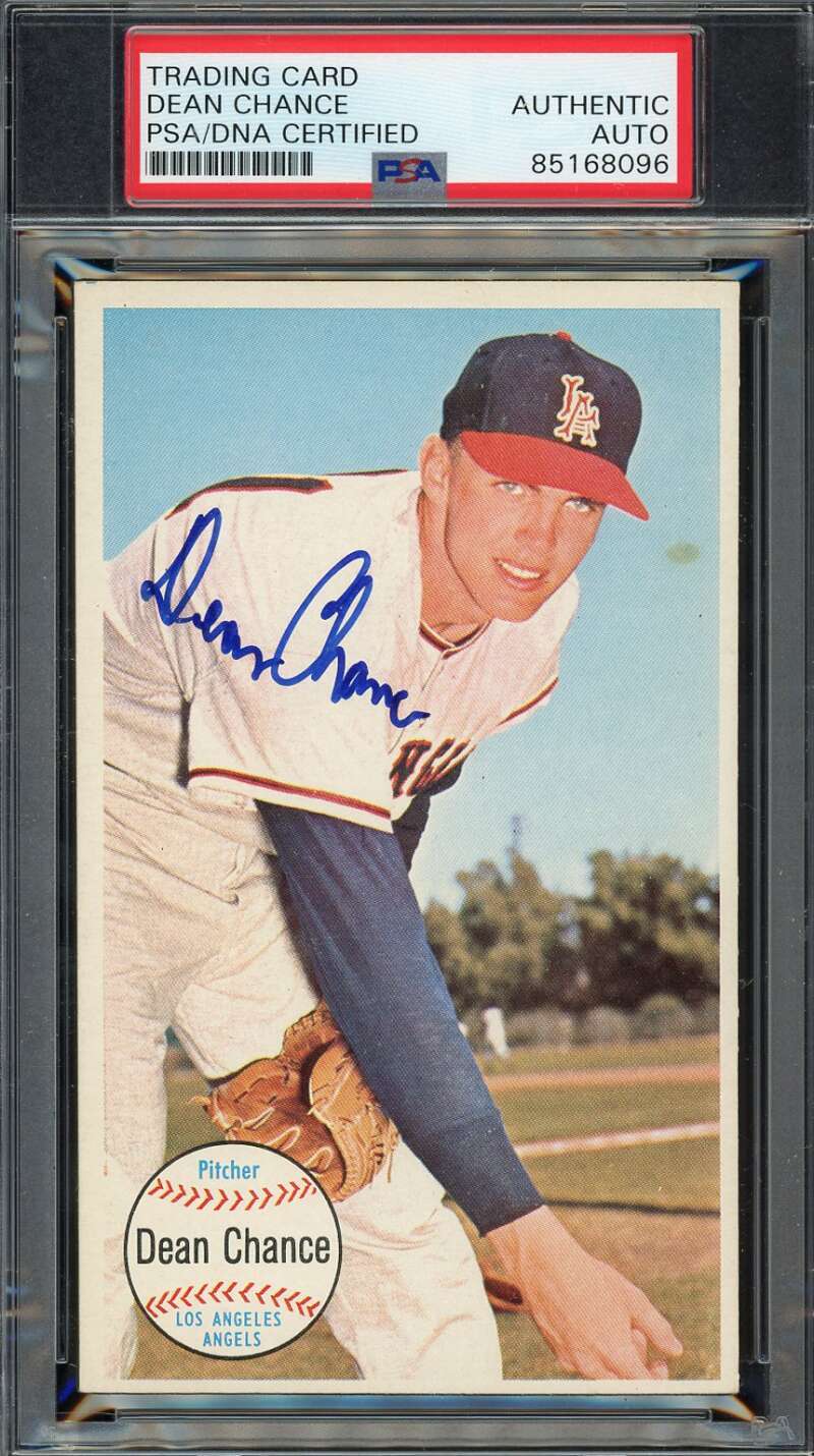 Dean Chance PSA DNA Signed 1964 Topps Giants Autograph