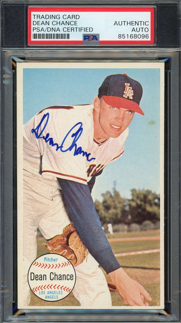 Dean Chance PSA DNA Signed 1964 Topps Giants Autograph