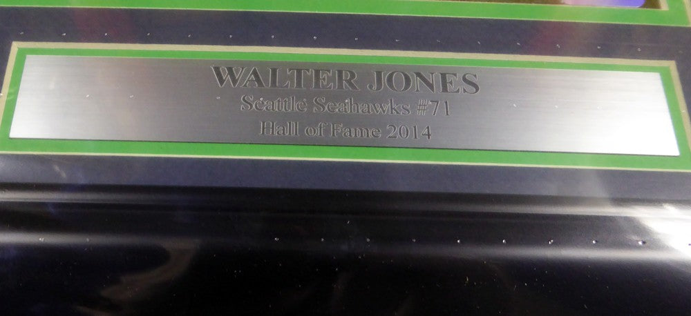Walter Jones Signed Framed 8x10 Photo Seattle Seahawks MCS Holo