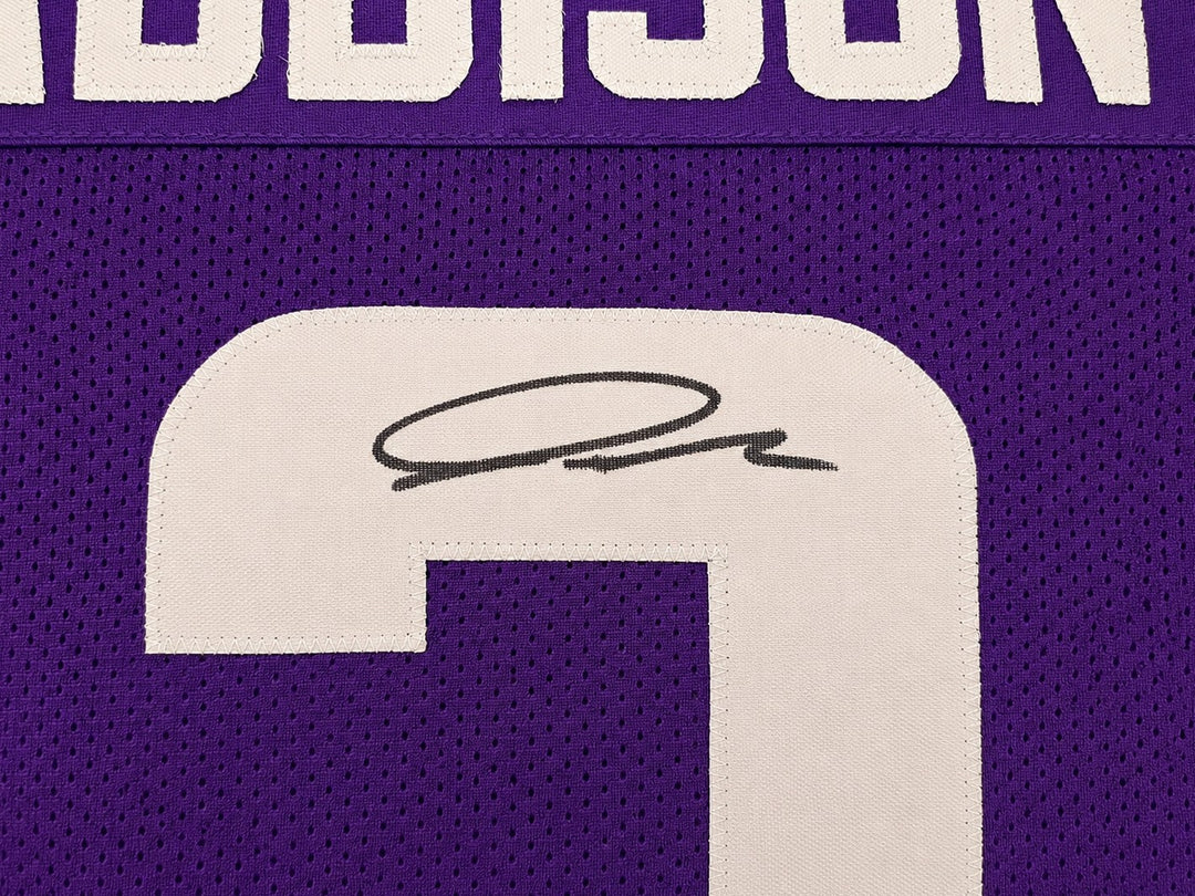 Minnesota Vikings Jordan Addison Signed Purple Jersey Beckett BAS QR