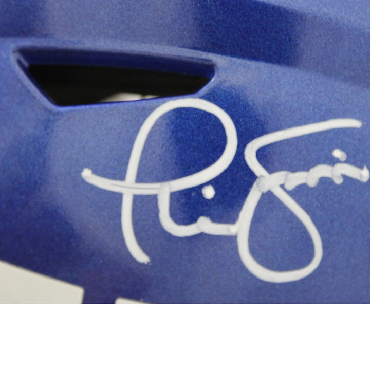 Phil Simms Autographed New York Giants Mid-Size Midi Helmet Beckett WIT 58522